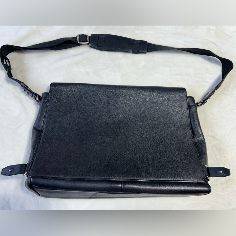 Thomas Lyte England Black Leather Briefcase / Laptop Bag – Made in England